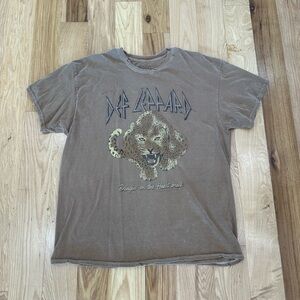 DEF LEPPARD- VINYL ICONS - Oversized Unisex Large Tee